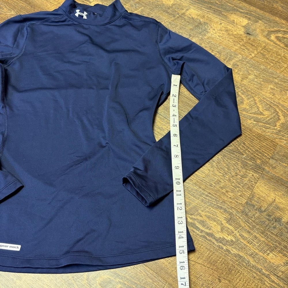 Under armour ColdGear Fitted Mockneck Shirt Women's Medium Blue Base Layer Ski - Picture 6 of 8